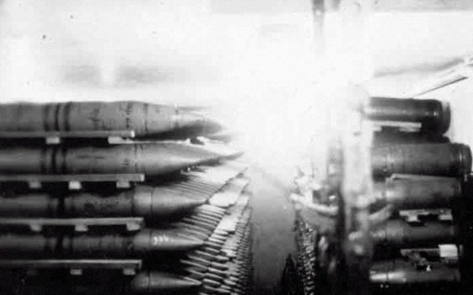 Ammunition, opkoncentreret i lagre af betonen slagskib. / Foto: worldofwarships.ru