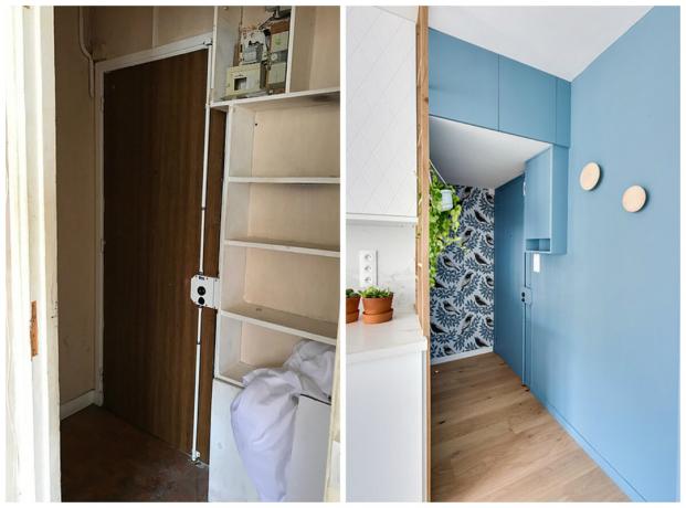 Studio på 26 m² for blogerki med et soveværelse i køkkenet før og efter billeder
