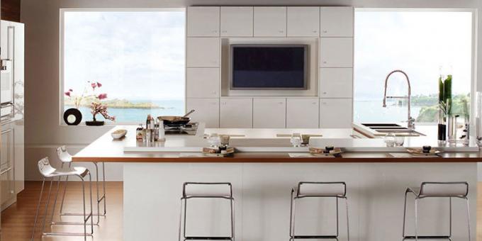køkken design med tv