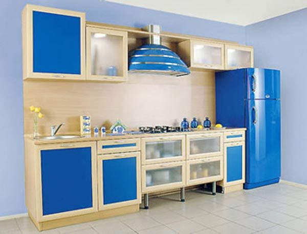blå køkkener