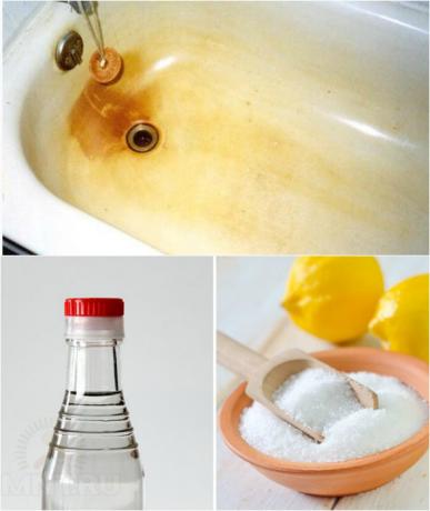 En effektiv måde at rense bad og synke fra deponering og rust.