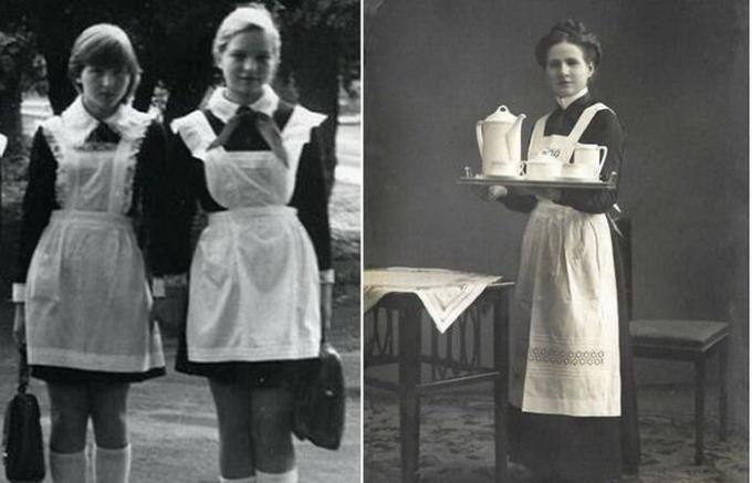 Hvorfor danne sovjetiske skolepiger ligner uniformer tjenestepiger.
