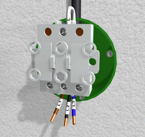 Figur 2: Forbind strømforsyningsledningerne