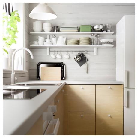 Ikea køkkenskabe (36 fotos): videoinstruktioner til installation af vægskabe med egne hænder, størrelser, pris, foto
