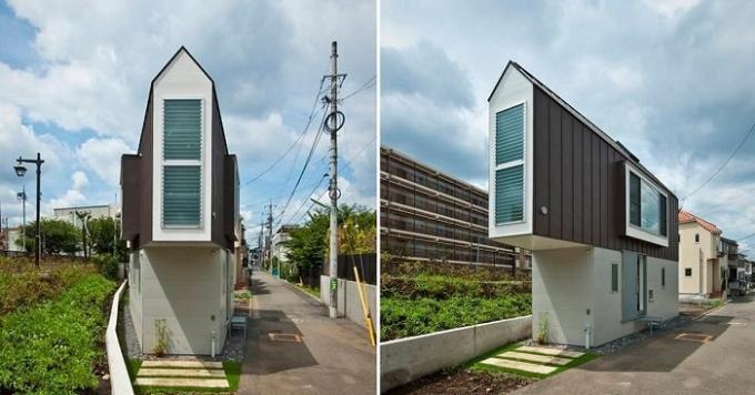 Smal hus i Japan.