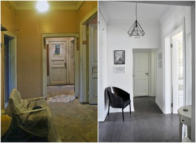 Dræbt dvushka 50 m², som er genopbygget: Før og efter