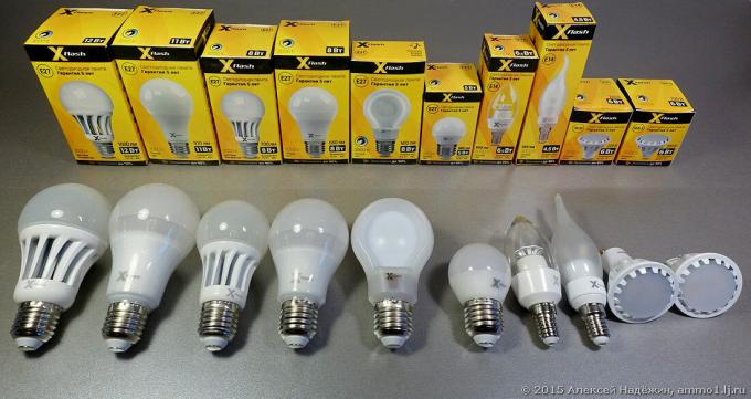 Hvordan LED lamper, deres fordele og sorter