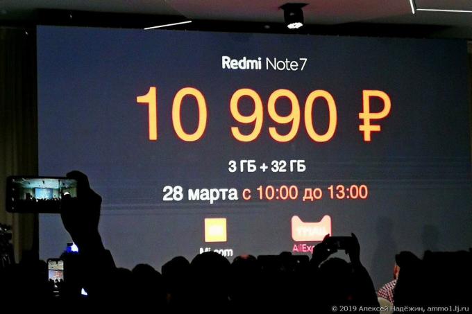 Xiaomi redmi Note 7: Flagskibet på næsten 10990 rubler.