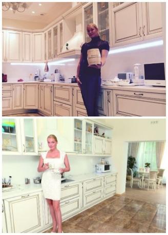 Anastasia Volochkova i hendes køkken.