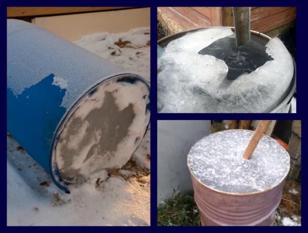 Hvordan til at forlade tønde med vand om vinteren, så det er ikke rasperlo, og hvorfor denne metode er den mest populære