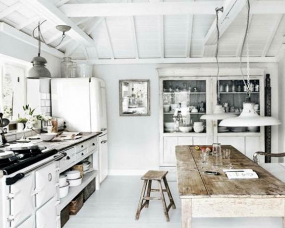 Køkken i skandinavisk stil (45 fotos): Indretning af køkken-stuen, designideer, videoer og fotos