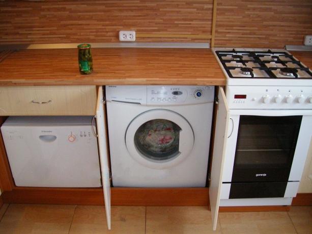 Fantastisk sted for en vaskemaskine i køkkenet