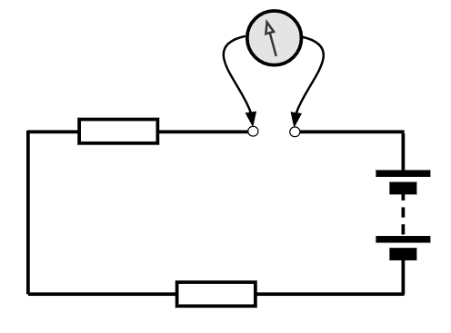 Fig. Skema 4 multimeter forbindelse målt strømstyrke