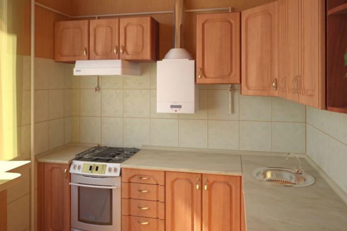 Køkken med en gasvandvarmer: hvordan man skjuler det med egne hænder, instruktioner, foto- og videotutorials