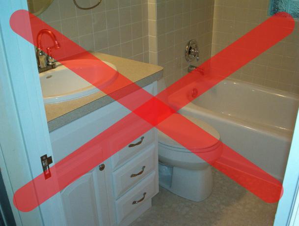 Lille badeværelse: 5 fejl og måder at løse det