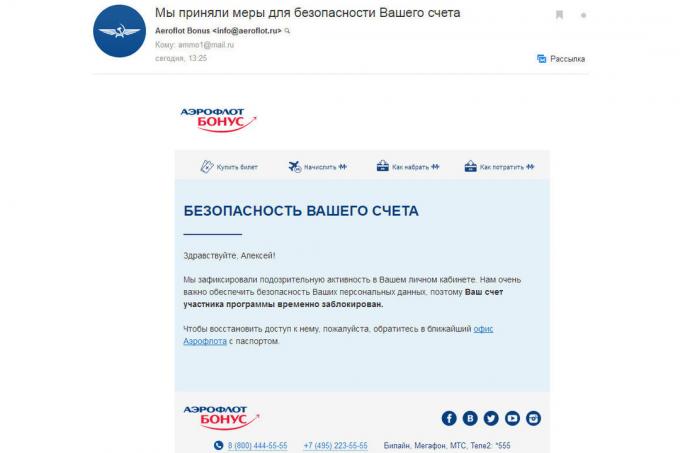 Aeroflot-Bonus: Sberbank og russisk post et hvil