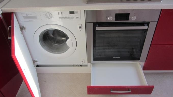 Indbygget vaskemaskine i køkkenet, hvordan man bygger en vaskemaskine i et køkken sæt: instruktioner, foto og video tutorials, pris