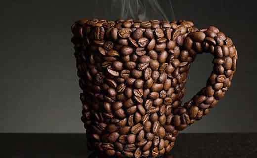 Kaffebønner som et element i kopindretning