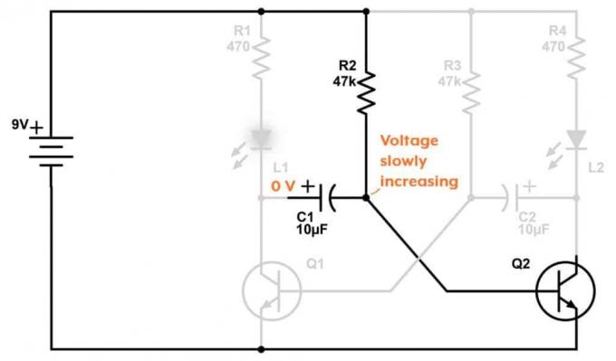 Som opererer kredsløb ustabil (astabilnogo) multivibrator