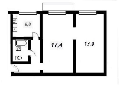 Projekt for en to-værelses lejlighedsserie II-29-03