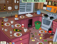 Stadig fra videospillet til børn "Ryd køkkenet op"