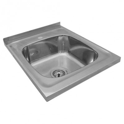 Den overliggende vask lavet af rustfrit stål er den enkleste type af disse produkter.