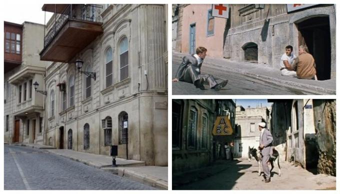  Det mest interessante "fremmede" komedie scene "Diamond Hand" blev skudt på gaden i Baku (Aserbajdsjan). 