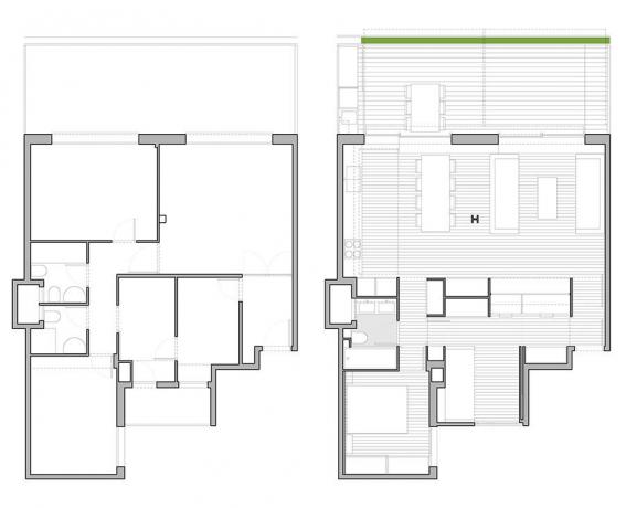 Treshka 65 m², hvoraf mere end halvdelen - et køkken-stue