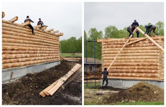 Opførelsen af ​​yderligere to huse til fremtidige landbrugere (Sultanov, Chelyabinsk Region).